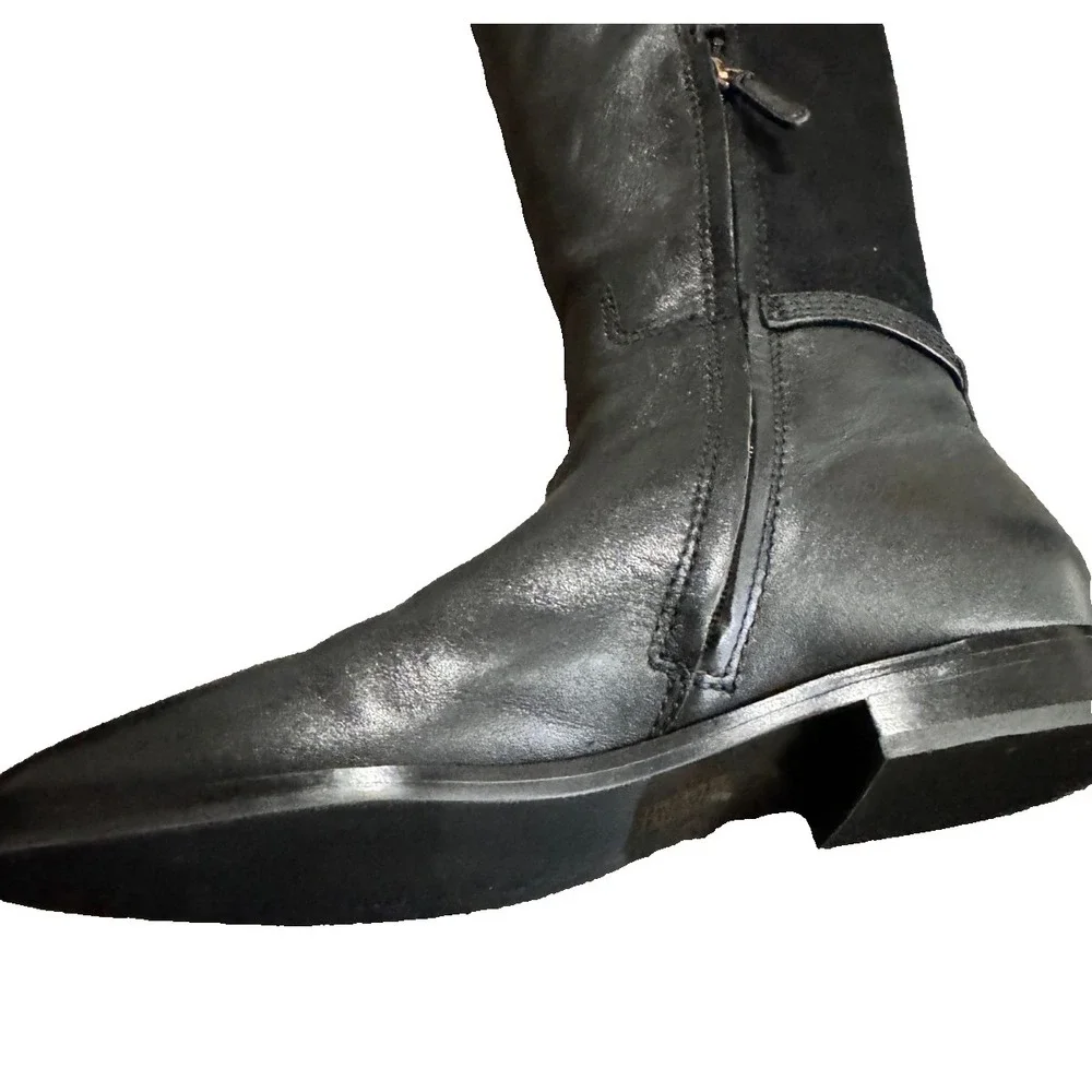 Tory Burch Wyatt Boots black 9.5 M Leather Over The Knee New without Box
